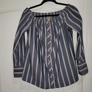 Women's Como Vintage Off the Shoulder Blouse Gently Used Large